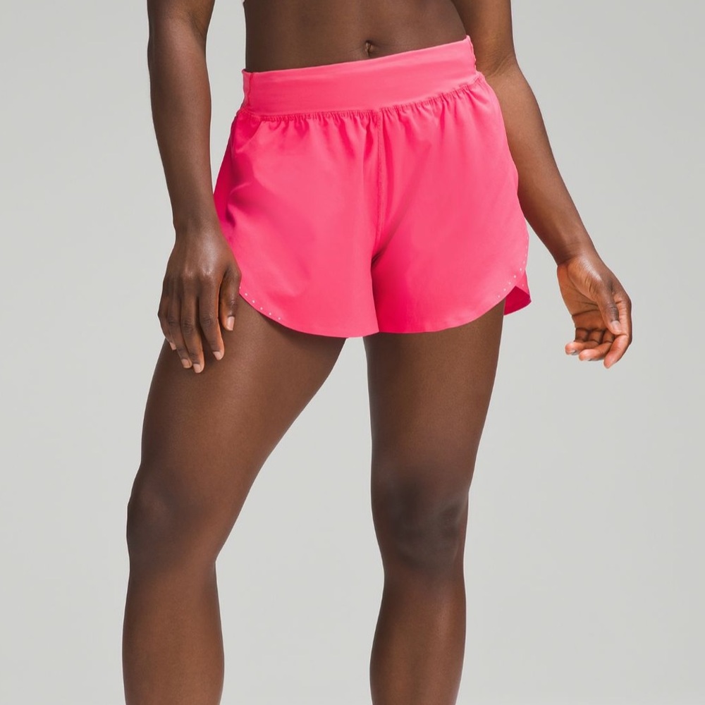 lululemon Fast and Free Gloss Pink Athletic Shorts